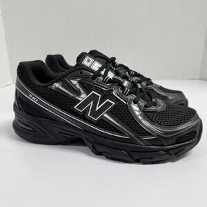 New Balance 740v2 Black Silver Metallic U740BM2 Size 11.5 Mesh Runner Y2K Retro